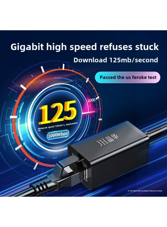 Jinghua Network Cables Category 6 Gigabit Unshielded Household 8-Core Network Cables Finished Switches Super Category 6 Twisted Pair Network Cables-Color:Black-Line Length:15 M - Image 4